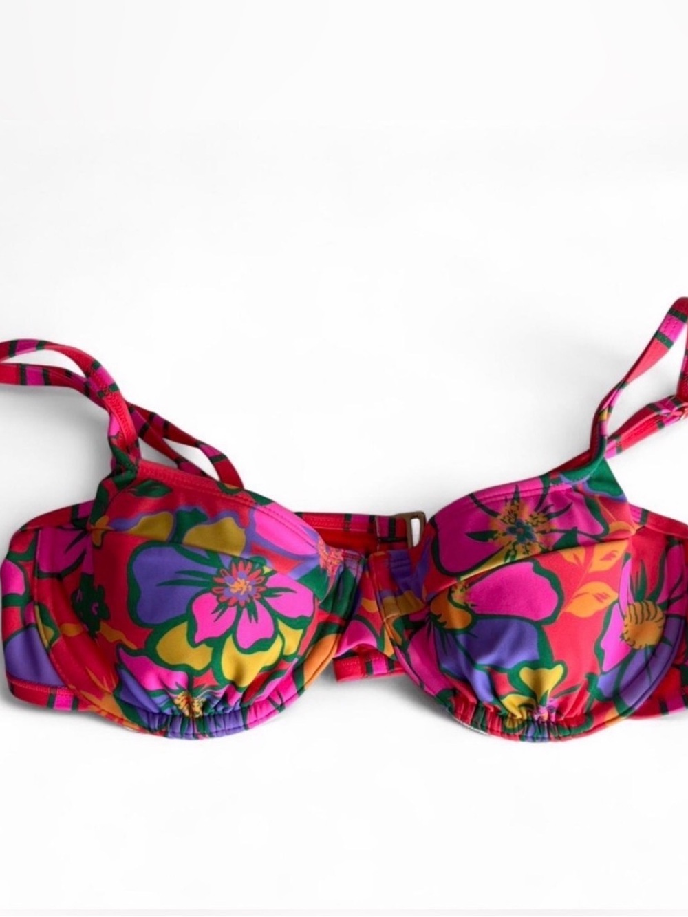 wild fable Multicolor Floral Bikini Top - Pink, Purple, Green, Orange